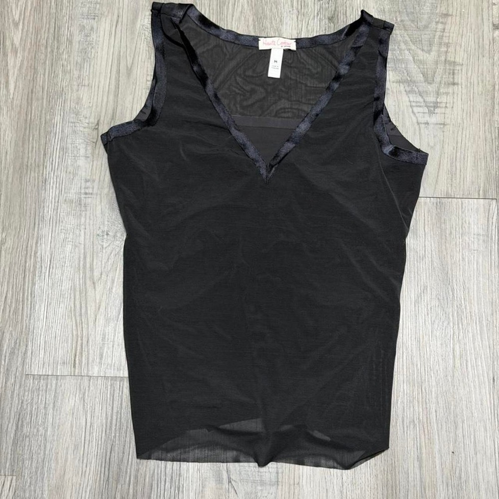 Haute Contour by Spanx, Sheer Mesh Tank Top, Women, Size M